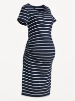 Robe moulante à manches courtes de maternité