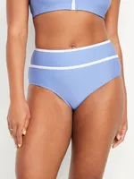 High-Waisted Bikini Swim Bottoms