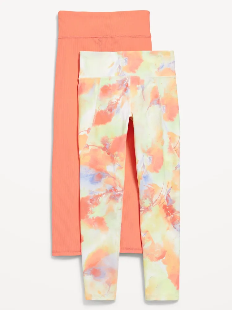 Old Navy - High-Waisted PowerSoft 7/8 Mixed-Fabric Leggings for