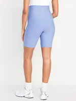 Maternity Full Panel PowerSoft Biker Shorts -- 8-inch inseam