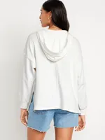 Oversized French-Terry Tunic Hoodie