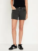 Mid-Rise Boyfriend Cut-Off Jean Shorts -- 5-inch inseam