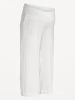 Maternity Foldover-Waist Ankle Pants