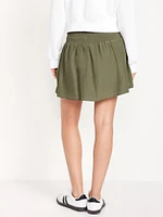 Smocked-Waist Mini Skirt