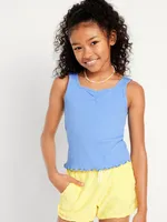 Fitted Sweetheart-Neck Tank Top for Girls