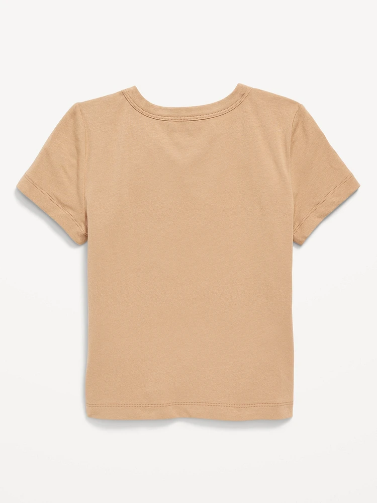 Fitted Crew-Neck T-Shirt for Girls