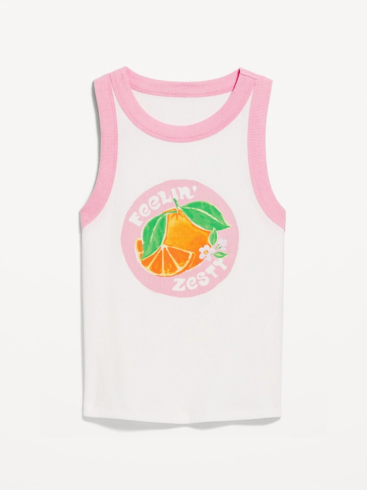 Graphic Crop Tank Top