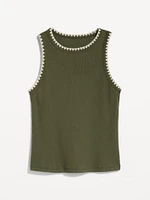 High-Neck Crop Tank Top