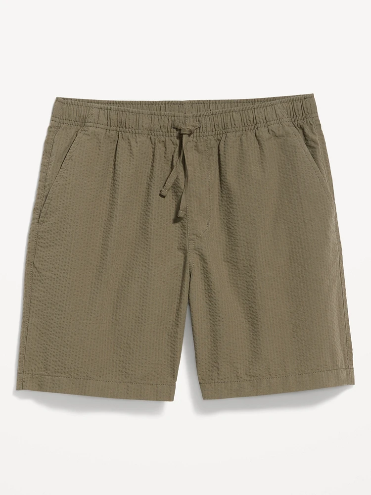 Seersucker Jogger Shorts -- 7-inch inseam