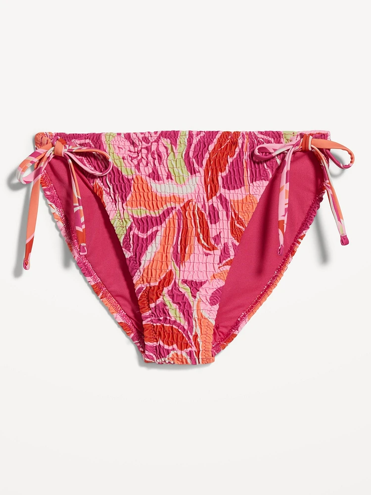 Mid-Rise String Bikini Swim Bottoms