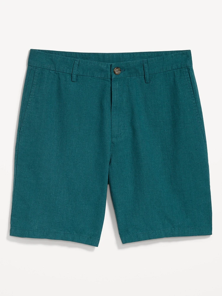 Rotation Chino Linen-Blend Shorts -- 8-inch inseam