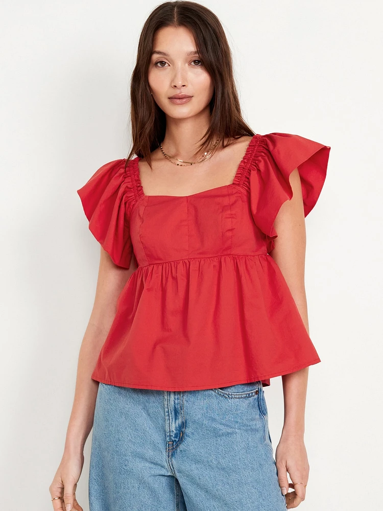 Flutter-Sleeve Top