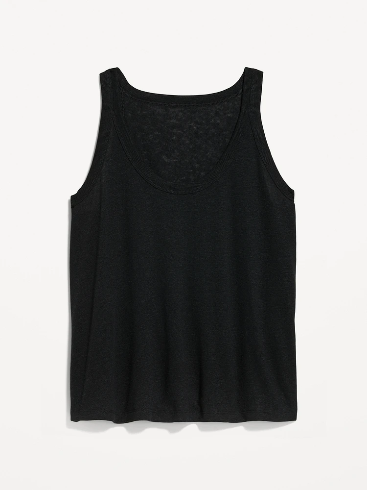 Linen-Blend Tank Top