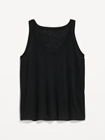 Linen-Blend Tank Top