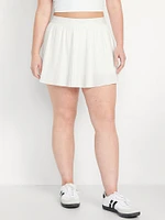 Extra High-Waisted StretchTech Micro-Pleated Skort