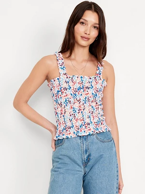 Fitted Smocked Tank Top