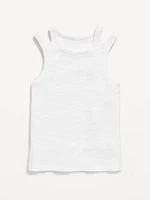 Cutout-Shoulder Tank Top for Girls