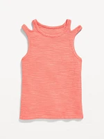 Cutout-Shoulder Tank Top for Girls