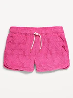 Dolphin-Hem Loop-Terry Cheer Shorts for Girls