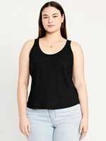 Linen-Blend Tank Top