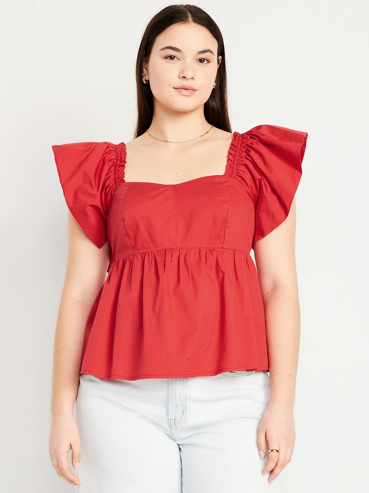 Flutter-Sleeve Top