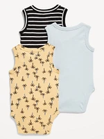 Sleeveless Bodysuit 3-Pack for Baby