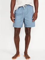 Poplin Pajama Shorts -- 7-inch inseam