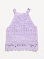 Crochet-Knit Tank Top for Girls