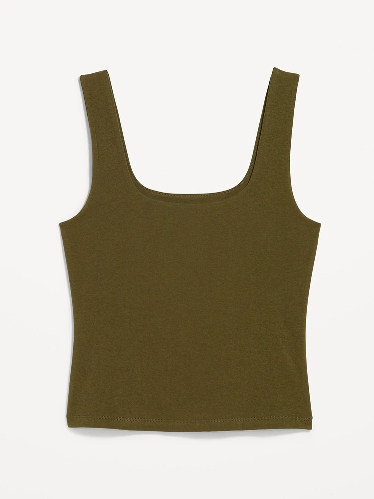 Double-Layer Crop Tank Top