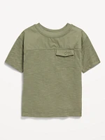 Oversized Flap-Pocket T-Shirt for Toddler Boys