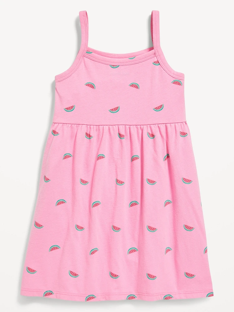 Printed Sleeveless Fit and Flare Dress for Toddler Girls