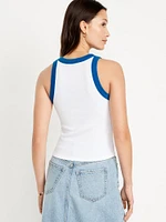 Graphic Crop Tank Top