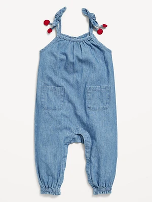 Sleeveless Heart-Pocket Jumpsuit for Baby