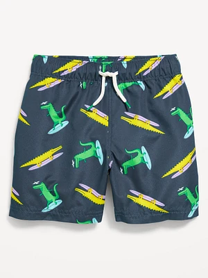 Matching Printed Swim Trunks for Toddler Boys