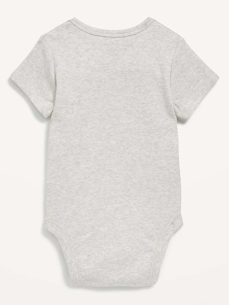 Unisex Short-Sleeve Graphic Bodysuit for Baby