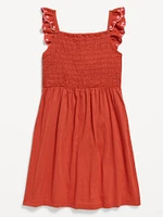 Sleeveless Fit and Flare Smocked Dress for Girls