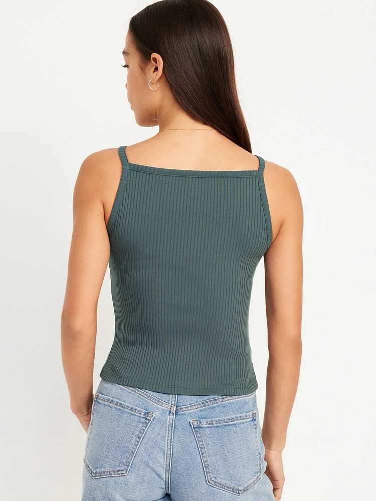 Rib-Knit Cami Tank Top