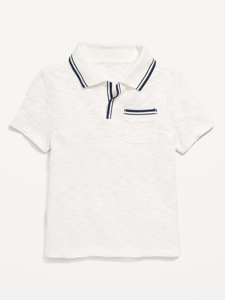 Short-Sleeve Collared Pocket Shirt for Toddler Boys