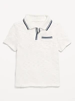 Short-Sleeve Collared Pocket Shirt for Toddler Boys