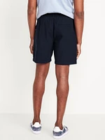 Seersucker Jogger Shorts -- 7-inch inseam