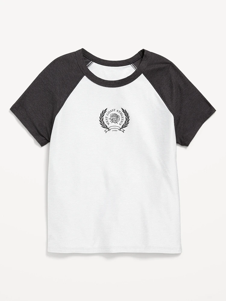 CloudMotion Raglan-Sleeve T-Shirt for Girls