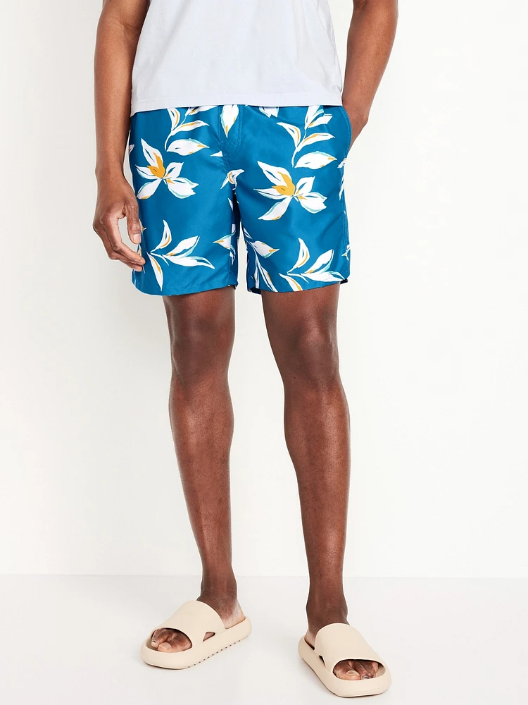 Printed Swim Trunks - 7-inch inseam