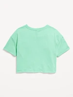 Oversized Embroidered Graphic T-Shirt for Girls