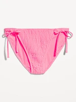 Mid-Rise String Bikini Swim Bottoms