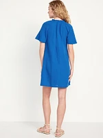 Crinkle Gauze Swing Dress