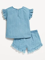 Top and Shorts Set for Toddler Girls