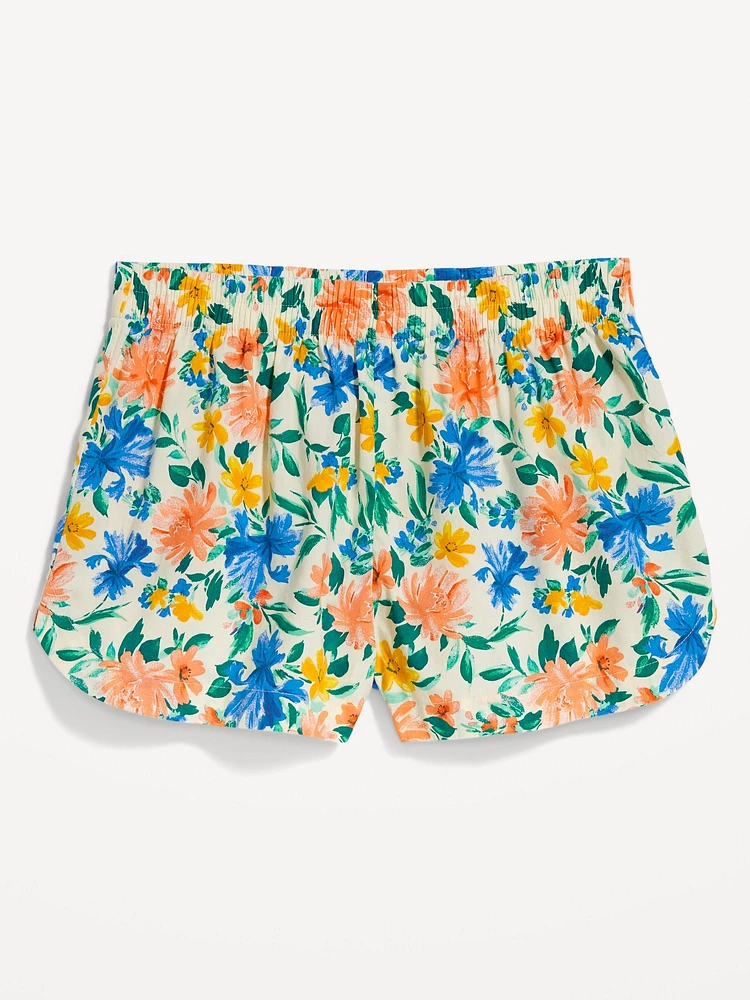 High-Waisted Poplin Pajama Short