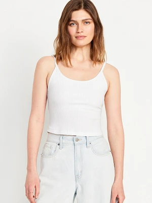 Fitted Ultra-Crop Ribbed Cami