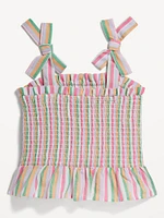 Sleeveless Smocked Top for Toddler Girls