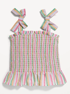 Sleeveless Smocked Top for Toddler Girls